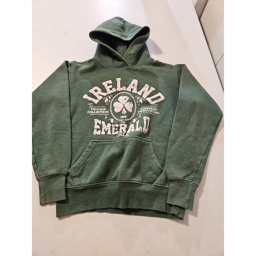 Irish Connexxion‎ Hoodie Ireland Isle St. Patrick's Day Sz 8 Kids Green (A1268)